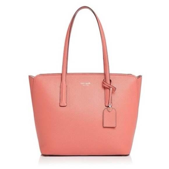 ✨NWT✨ KATE SPADE Margaux Medium Tote Handbag in Peachy Coral Pink - Picture 2 of 2